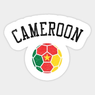 Cameroon Soccer Team Heritage Flag Sticker